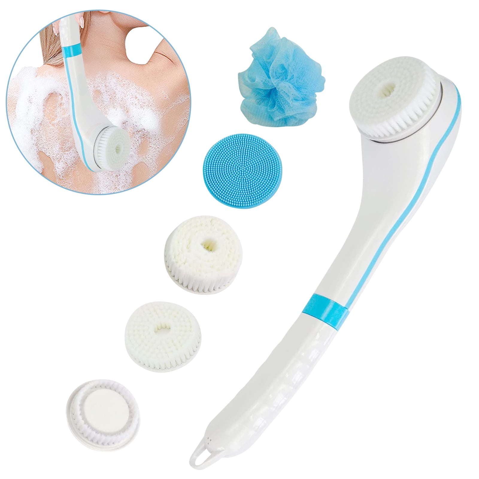 Rechargeable Body Back Brush, Body Bath Scrubber, Scrub Washer for