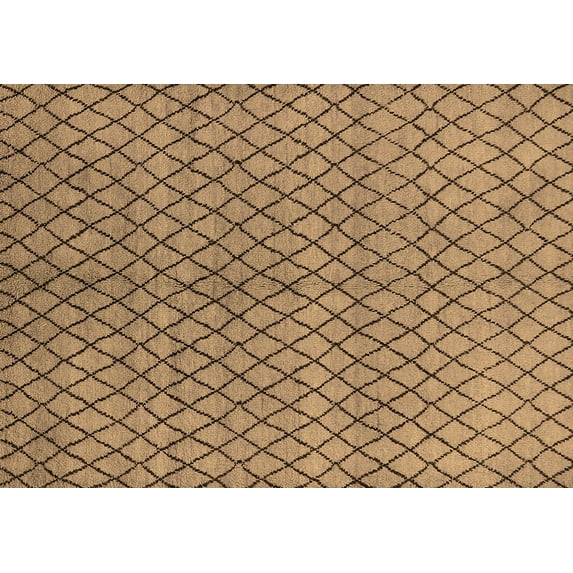 Ahgly Company Machine Washable Indoor Rectangle Oriental Brown Industrial Area Rugs, 2' x 4'