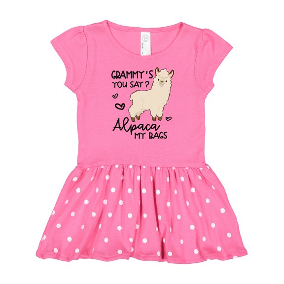 Inktastic Grammy's You Say Alpaca My Bags Gift Baby Girl Dress