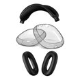 thumbnail image 1 of Funda protectora completa para auriculares AirPods Max, de silicona suave, antiarañazos y resistente al sudor, con recortes precisos y almohadillas protectoras para la diadema., 1 of 8
