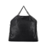 Stella Mccartney Women's Black Falabella 3 Chain Shoulder Bag Black