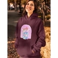 thumbnail image 2 of Anime Couple W Scarf Hoodie Women -Image by Shutterstock, Female 4X-Large, 2 of 4