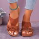 thumbnail image 1 of MKLEKYY Sandalias deportivas de Verano Nuevas Con Tacón de Boca de Pez y Pendiente, Estilo Retro, Con Tres Flores, Suela No Blanda para Mujer, 1 of 4