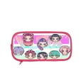 thumbnail image 1 of Kpo-p Demon Hun-ter Leather Flap Pencil Case,9" Cosmetic Bag, Zipper Organizer, Leather Flap Stationery Bag, 1 of 8