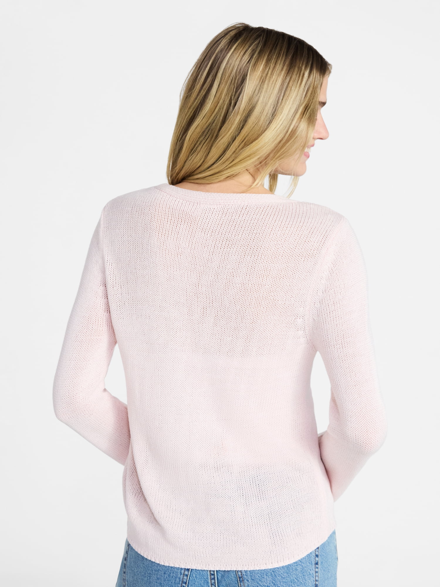 No Boundaries Tie Front V-Neck Cardigan with Bell Sleeves, Women's & Women's Plus XXS-4X