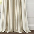 thumbnail image 4 of Happyyeah Farmhouse Stripe Yarn Dyed Eco-Friendly Recycled Cotton Window Curtain Panel Pair, 42" W x 95" L, Neutral - Classic Modern Rustic Charm - Eco Friendly Cotton Fabric, 4 of 9