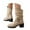 Beige, variant on UngA Boots for Women Cowboy Cowgirl Boots for Women: Western Country High Heel Boots Suede Zipper Mid Calf Booties Khaki,6