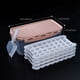 thumbnail image 3 of Bandejas de cubitos de hielo de plástico rosa con tapa | Paquete de 4 moldes reutilizables para congelar cócteles, café y bebidas | Bandejas fáciles de desmoldar sin BPA para refrigerador, 3 of 9