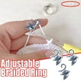 thumbnail image 2 of Adjustable Knitting Loop Crochet Loop - Knitting Accessories, Protect Fingers, Durable, Embossed Craftsmanship, 3 Pcs, 2 of 6