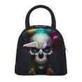 thumbnail image 2 of Haiem Modern Abstract Colorful Skull C Printed Lunch Bag Women, Lunch Box Lunch Bag for Women, Small Leakproof Cute Lunch Tote Large Capacity Reusable Insulated Cooler Lunch Container, 2 of 6