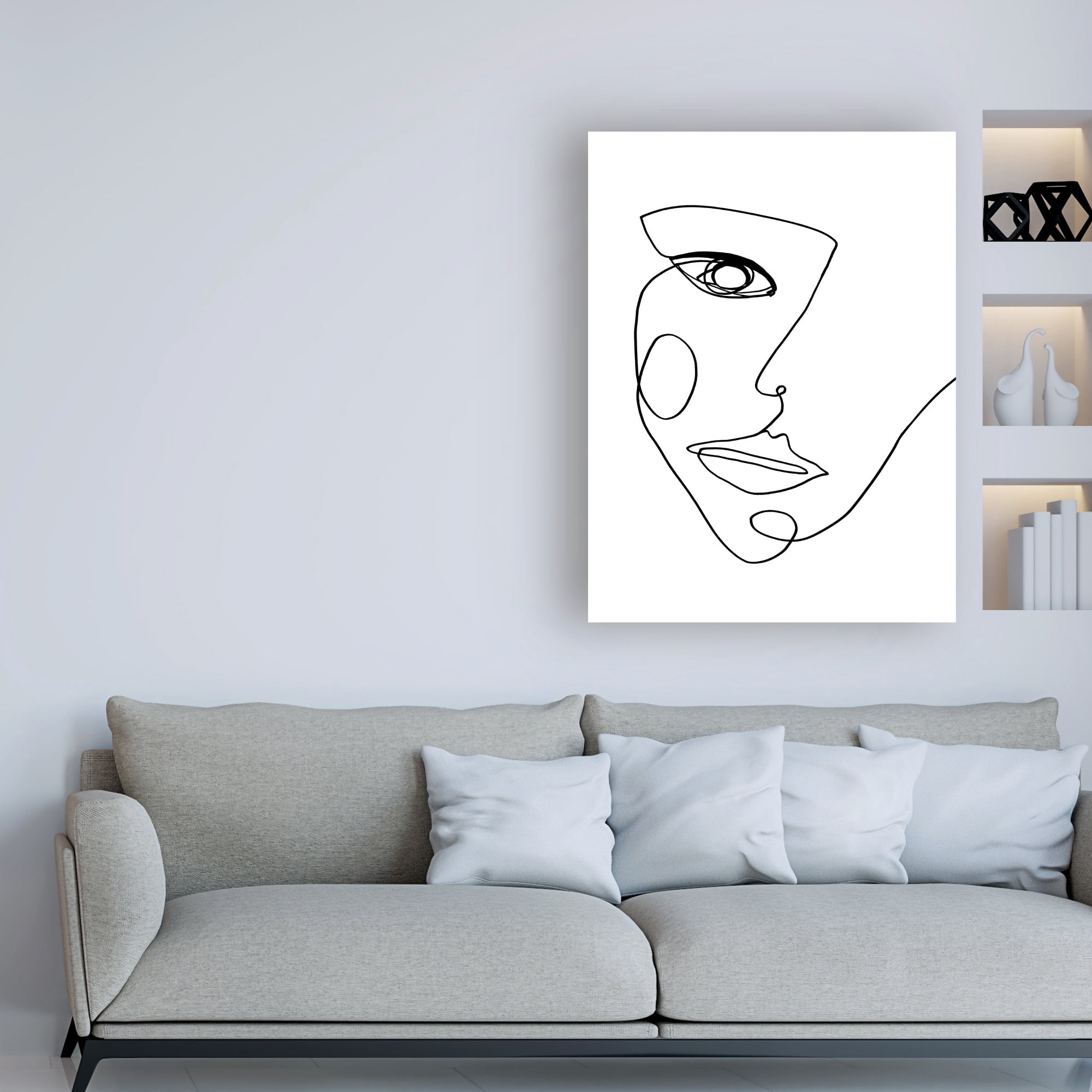 Trademark Fine Art 'Face Line 2 Fabrikken' Canvas Art by Design Fabrikken