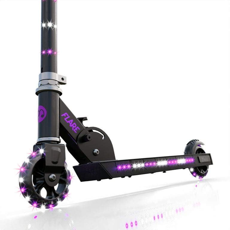 Melo Flare Light-Up Folding Kick Scooter for Kids, Purple