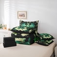 thumbnail image 6 of Castle Fairy Green Magical Dragon Twin Bedding Sets 7-Piece for Children Teens Adults,Chic Floral Flowers Bedding Comforter Set Microfiber,Retro Vintage Aesthetic Breathable Sheet Sets, 6 of 8
