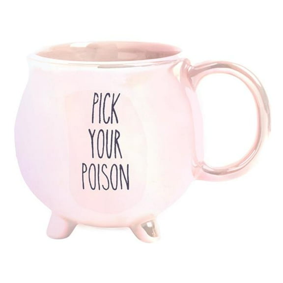 Home Essentials & Beyond 98122 20 oz White Luster Pick Your Poison Mug for Unisex