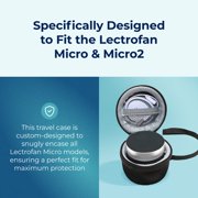 Adaptive Sound Technologies LectroFan Micro2 & Carrying Case for LectroFan Micro2 - Portable Bluetooth Speaker - Compact Sound Machine for Travel - White Sound Machine & Black Case