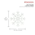 thumbnail image 6 of Alpine Corporation 39" Plastic Hanging Light-Up Snowflake Holiday Decoration, Blue/White, 6 of 13