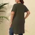 thumbnail image 4 of Werulen Dresses for Women 2023, Side Slit Tshirt Dresses Summer Round Neck Short Sleeve Plus Size Knee-length Womans Dresses, 4 of 4