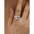 thumbnail image 1 of 1pc 925 Sterling Silver Vintage Exaggerated Cross Design Heavyweight Artificial Open Ring, 1 of 5