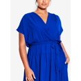 thumbnail image 2 of Avenue Women's Havana Plain Maxi Dress Blue Size 18W, 2 of 3