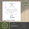 thumbnail image 6 of Huntley 12-in W Bronze Farmhouse Schoolhouse Semi Flush Mount Ceiling Light White Glass, 6 of 8