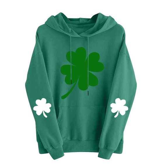 WTXUE St Patricks Hoodies Sweatshirts for Women Long Sleeve Pullover Tops Fashion Sweatshirt Dressy Casual Sweatshirts Soft T Sweatshirts Basic Tees Sweatshirts Tunic Tops Gym Sweaters Black L