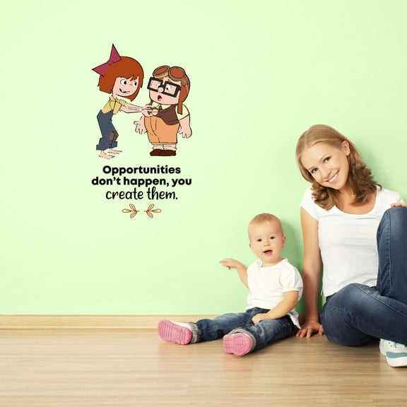 Opportunities Up Carl Life Quote Cartoon Quotes Decors Wall Sticker Art Design Decal for Girls Boys Kids Room Bedroom Nursery Kindergarten Home Decor Stickers Wall Art Vinyl Decoration (20x12 inch)