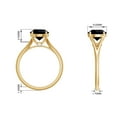thumbnail image 5 of Rosec Jewels Black Onyx Solitaire Engagement Ring for Women - Split Shank Ring (8 mm, 2 Ct, AAA Grade Certified) - With Jewelry Box, 10K Yellow Gold, US 10.50, 5 of 9