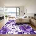 thumbnail image 3 of ODIKA 8'x10' Machine Washable Non-Slip Area Rug, Geometric Purple High Traffic Rug with Pad, Purple, 1058571, 3 of 8