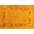 thumbnail image 1 of Ahgly Company Indoor Rectangle Abstract Yellow Contemporary Area Rugs, 2' x 4', 1 of 4