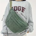 thumbnail image 4 of Large Capacity Canvas Chest Bag, Vintage Sling Backpack, Casual Crossbody Bag For, 4 of 5