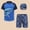 Dark Blue, variant on RTKFRFLM Boys 3-Piece Swimsuit Set Athletic Training Rash Guard and Trunks for Students Grey 7-8 Years