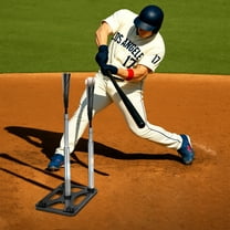 5 Position Batting Tee,Hitting Tee Height Adjustable 24-46 Inch Baseball Tee with 2 Rubber Top