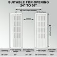 thumbnail image 4 of 38" x 80" 4-Lite Paneled PVC/Vinyl Accordion Door, 4 of 7