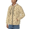 thumbnail image 3 of Kdxio Vintage Keys Print Men Hoodies Casual Hoodies for Men with Zip Pockets Full Zip Long Sleeve Sweatshirt Sports Hooded Jacket-Medium, 3 of 5