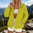 thumbnail image 2 of LEKODE Lightweight Rain Jacket Women Waterproof Oversized Zip Up Hooded Raincoat Casual Drawstring Rain Coat with Pockets Yellow S, 2 of 7