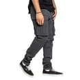 thumbnail image 2 of ZAXARRA Men Cargo Pants with Pockets Solid Color Loose Drawstring Jogger Sweatpants Casual Trousers for Streetwear, 2 of 5