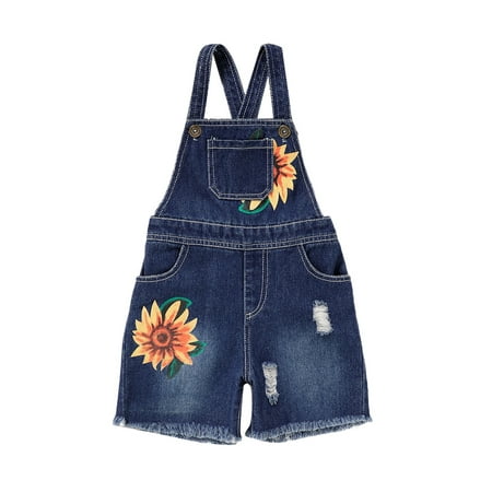 

Huakaishijie Toddler Baby Girl Overalls Shorts with Pocket Suspender Trousers