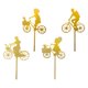 thumbnail image 4 of 4 piezas de estatua de silueta de ciclismo, accesorios de jardín, figurita artesanal, flor DIY Amarillo, 4 of 9