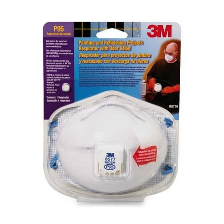 R8736 Odor Relief Respirator for Wood Refinishing and Painting, Applications: Painting with latex paint, Staining and for solvent odors By 3M From USA
