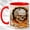 Red, variant on Lava Skull Coffee Mug, Fiery Horror Mug, Ceramic 11 oz