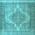 thumbnail image 1 of Ahgly Company Indoor Square Persian Light Blue Traditional Area Rugs, 6' Square, 1 of 4