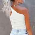 thumbnail image 4 of Camiseta sin mangas para mujer,Top de un hombro para mujer Top sin mangas de un hombro para mujer Top de verano para mujer con un hombro Diseño de próxima generación, 4 of 6