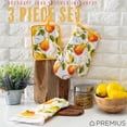 thumbnail image 3 of PREMIUS 3 Piece Printed Kitchen Linen Set, Pears, 1 Cotton Towel, 1 Pot Holder, 1 Oven Mitt, 3 of 5