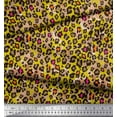 thumbnail image 3 of Soimoi Yellow Heavy Canvas Fabric Leopard Animal Skin Print Fabric by the Yard 58 Inch Wide, 3 of 3