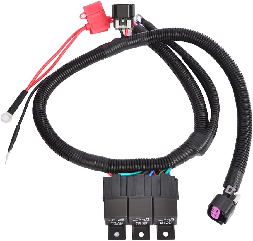 Dual Electric Fan Upgrade Wiring Harness Compatible With GM 1999~2006 ...