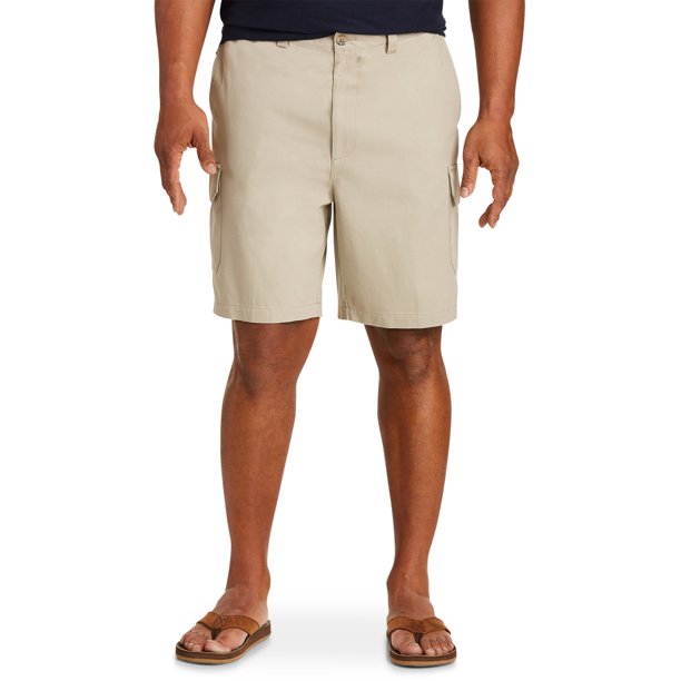 Harbor Bay Mens Big And Tall Harbor Bay Continuous Comfort Twill Cargo Shorts 8969