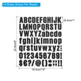 thumbnail image 2 of Uxcell Vinyl Letters Numbers Stickers Kit, Self Adhesive Decals for Mailbox, Sign Black 486 Pieces 6 Sheets, 2 of 6