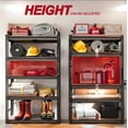 thumbnail image 5 of 5 Tier Storage Shelves, Heavy Duty Metal Shelving Unit 2000 lbs, Adjustable Gourd Hole Rack for Garage Pantry Closet Kitchen Warehouse, Black, 5 of 6