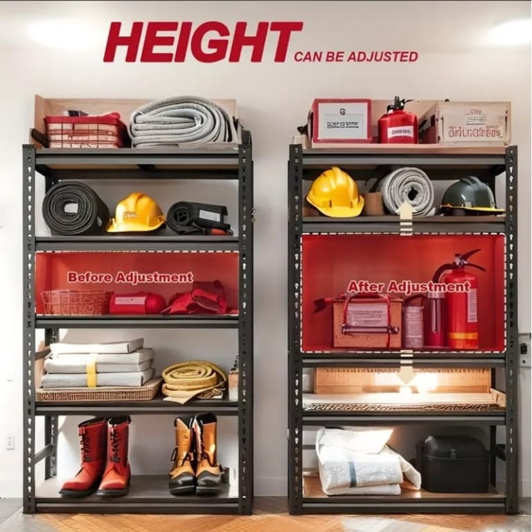 Wakefit 5-Tier Heavy Duty Metal Shelving Unit, 2000 lbs photo 5
