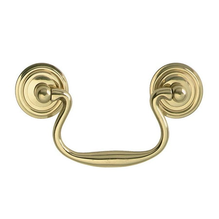 - Bright Solid Brass Classic Bail Pull Ring Rosettes 3